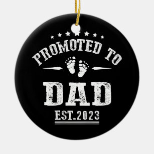 Promoted to Dad 2023 for First Time Fathers New Keramik Ornament
