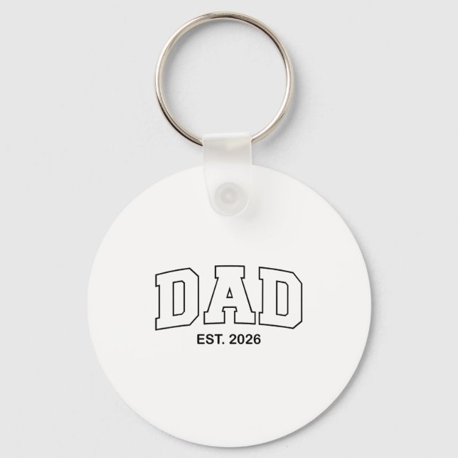 Promoted To Dad Est 2026 Daddy  Schlüsselanhänger (Vorderseite)