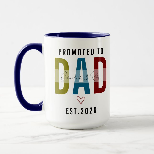 Promoted to Dad | Personalized First Father’s Day Tasse (Links)