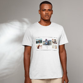 Promoted to Dad Photo Collage – Personalized T-Shirt