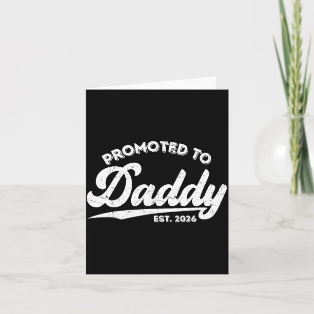 Promoted To Daddy Est 2026 Baby Announcement For N Karte (Vorderseite)