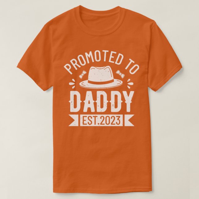 Promoted To Daddy ist 2023 First Time Fathers Day T-Shirt (Design vorne)