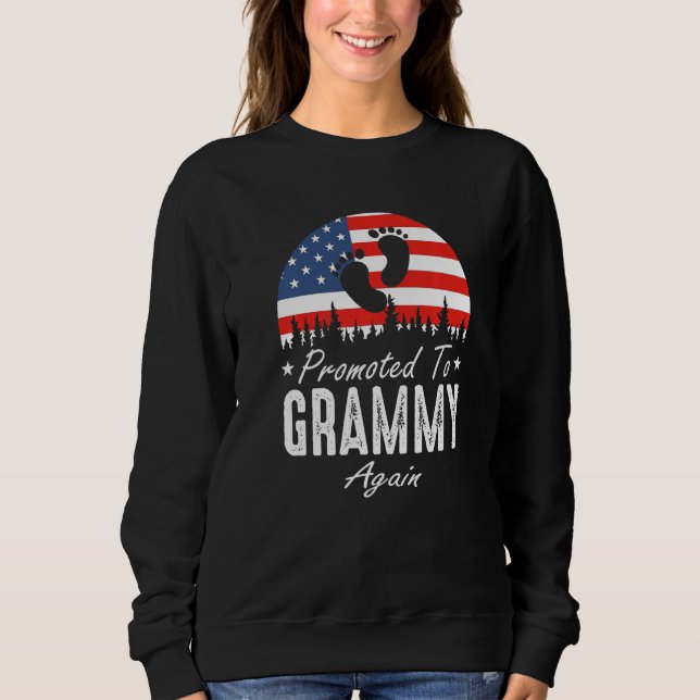 Promoted To Grammy Again 2024 US Flag Father's Day Sweatshirt (Vorderseite)
