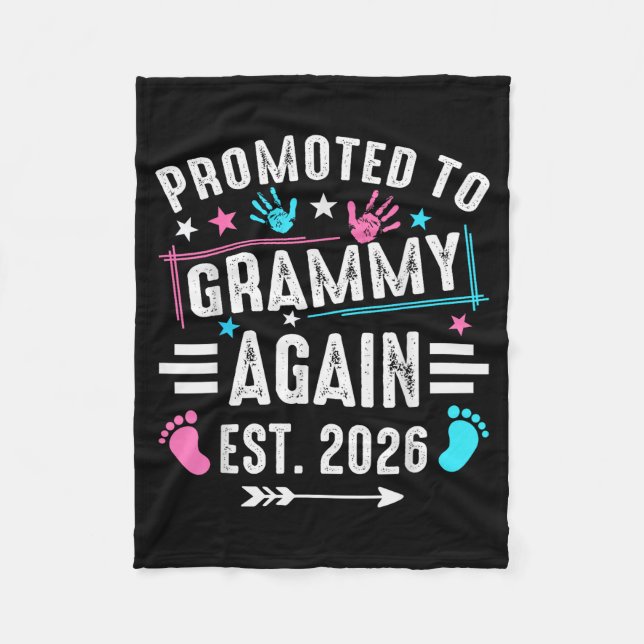 Promoted To Grammy Again Est 2026  Fleecedecke (Vorderseite)