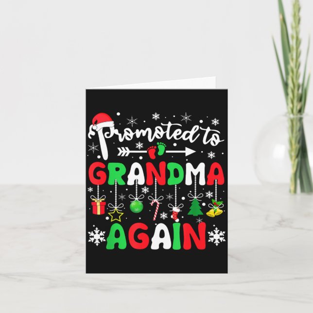 Promoted To Grandma Again Christmas Pregnancy Anno Karte (Vorderseite)