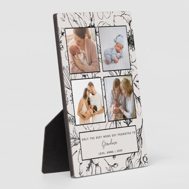 Promoted to Grandma Blush Botanical Fotoplatte (Seite)