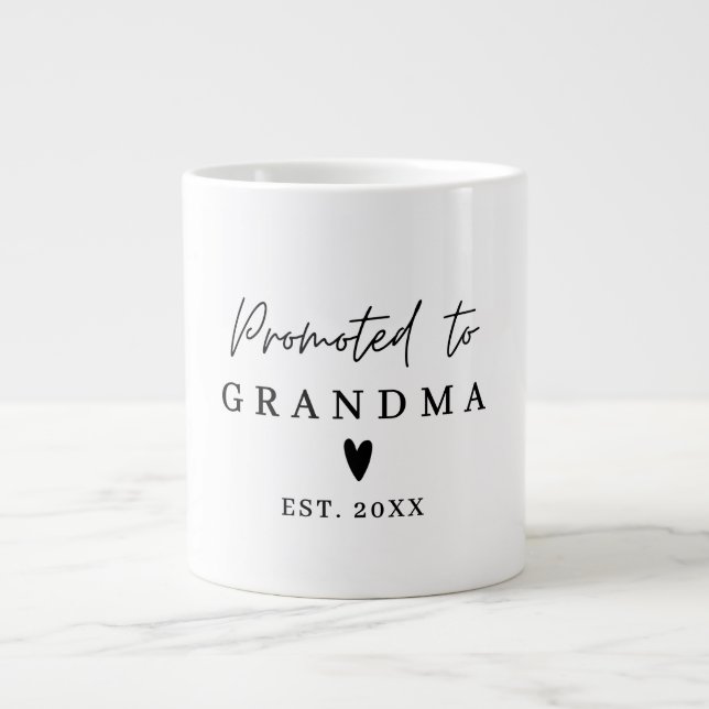 Promoted to Grandma Grandpa, Pregnancy Announcemen Jumbo-Tasse (Vorderseite)