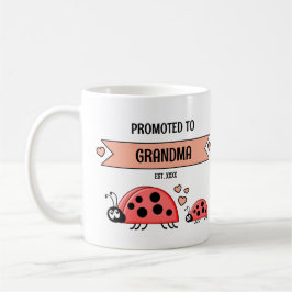 Promoted to grandma ladybugs peach kaffeetasse
