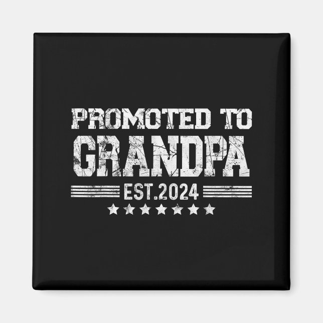 Promoted To Grandpa 2024 Soon To Be Funny New Dad  Magnet (Vorne)