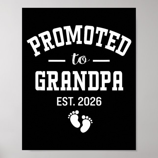 Promoted To Grandpa 2026 First Time Grandfather Me Poster (Vorne)