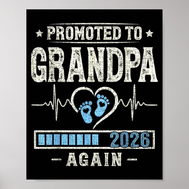 Promoted To Grandpa Again 2026 Expecting Baby Gran Poster (Vorne)