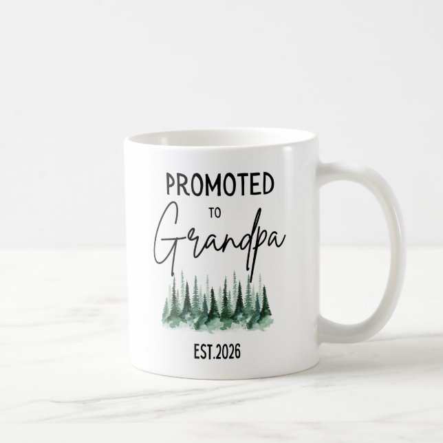 Promoted To Grandpa Est 2026 Baby Reveal Pregnancy Kaffeetasse (Rechts)