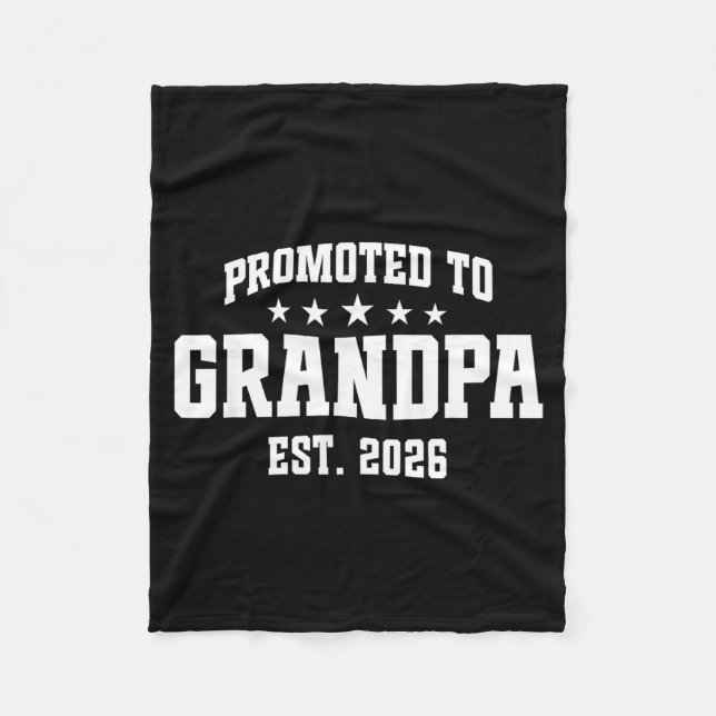 Promoted To Grandpa Est. 2026 Grandparent Baby Ann Fleecedecke (Vorderseite)