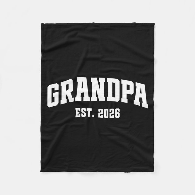 Promoted To Grandpa Est. 2026 Grandparent Baby Ann Fleecedecke (Vorderseite)
