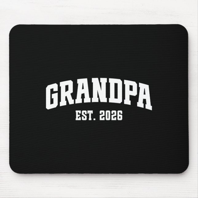 Promoted To Grandpa Est. 2026 Grandparent Baby Ann Mousepad (Vorne)