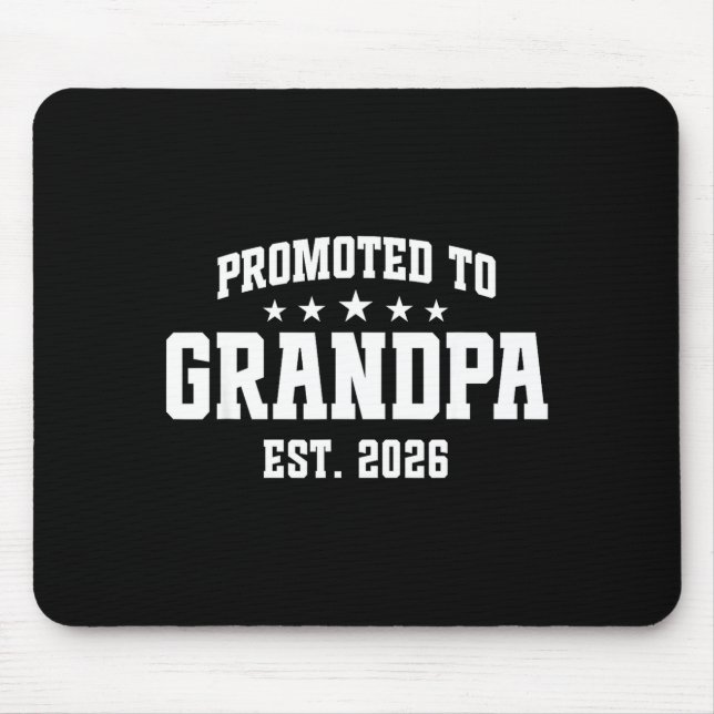 Promoted To Grandpa Est. 2026 Grandparent Baby Ann Mousepad (Vorne)