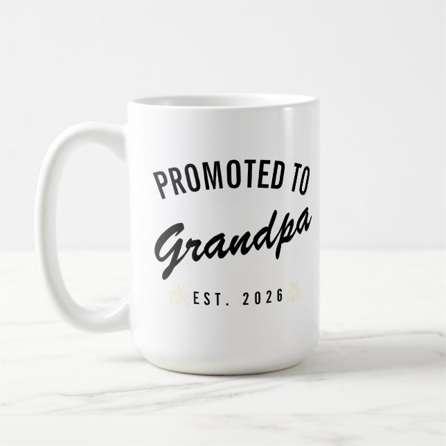 Promoted to Grandpa Est. 2026 Kaffeetasse (Links)