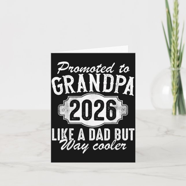 Promoted To Grandpa Est 2026 Soon To Be New Granda Karte (Vorderseite)