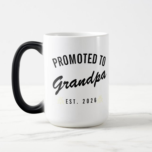 Promoted to Grandpa Est. 2026 Verwandlungstasse (Links)