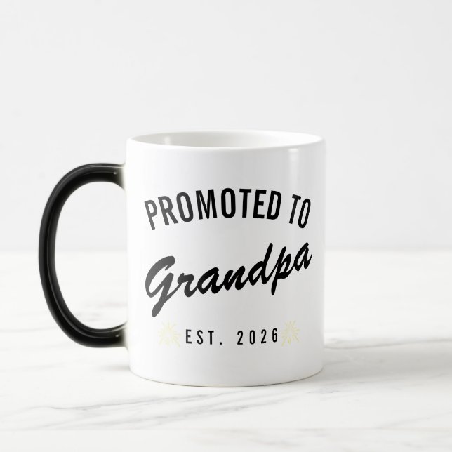 Promoted to Grandpa Est. 2026 Verwandlungstasse (Links)