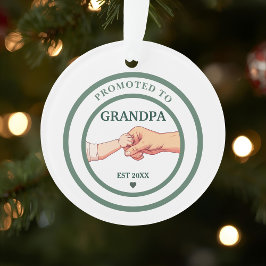 Promoted to Grandpa Est. 20XX Ornament