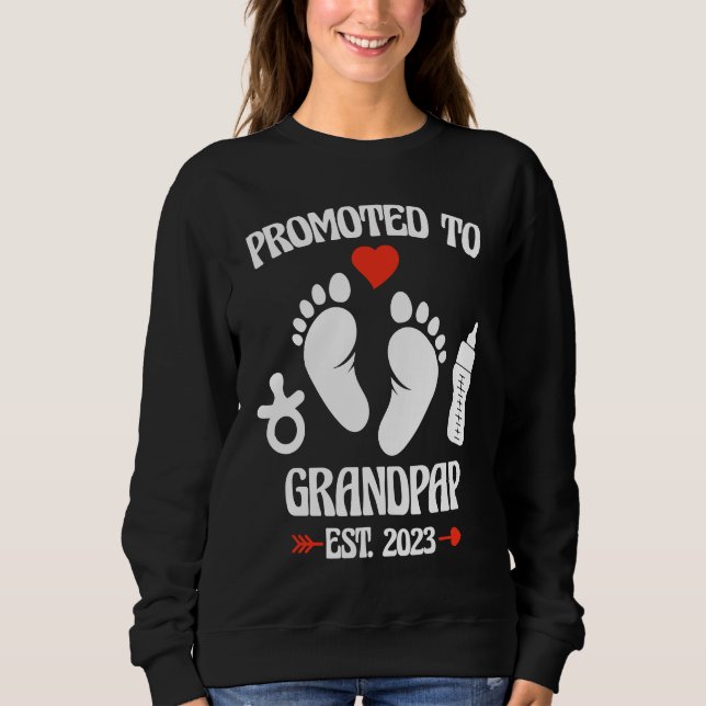 Promoted To Grandpap 2023 First Time New Grandpa P Sweatshirt (Vorderseite)