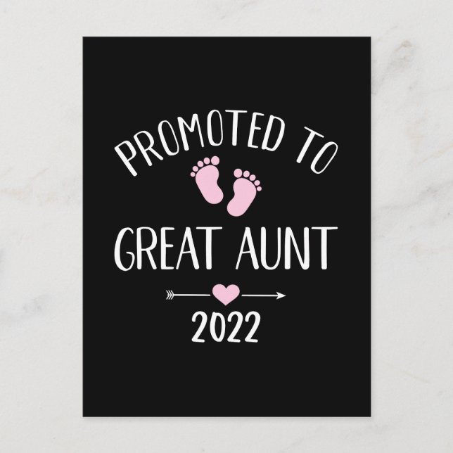 Promoted to great aunt 2022 postkarte (Vorderseite)