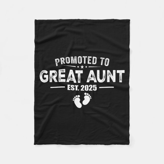 Promoted To Great Aunt 2025 Baby &amp; Aunt Funny  Fleecedecke (Vorderseite)