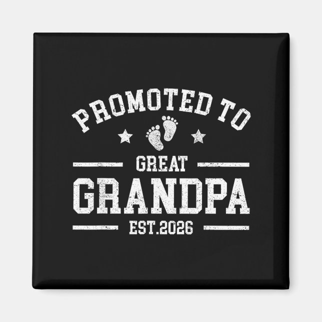 Promoted To Great Aunt Est 2026 New Great Aunt Fat Magnet (Vorne)