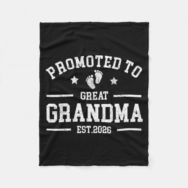 Promoted To Great Grandma Est. 2026 Baby Announcem Fleecedecke (Vorderseite)