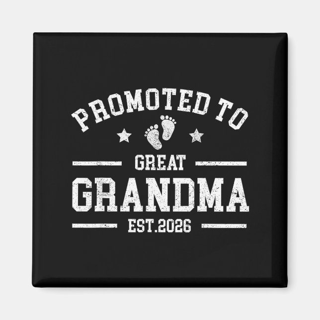 Promoted To Great Grandma Est. 2026 Baby Announcem Magnet (Vorne)