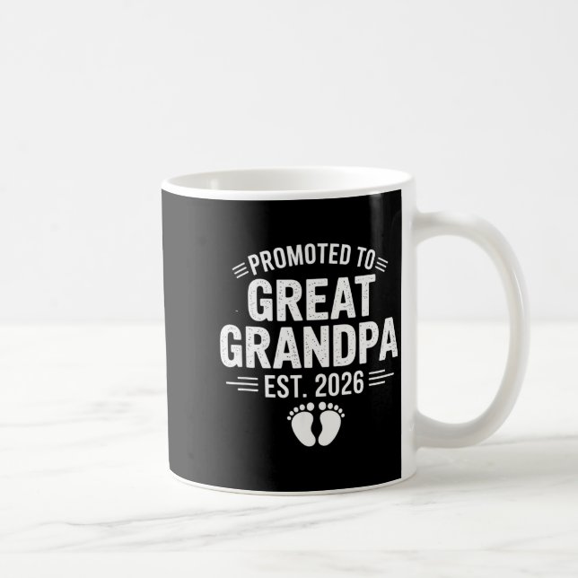 Promoted To Great Grandpa Est. 2026 Funny Soon To  Kaffeetasse (Rechts)