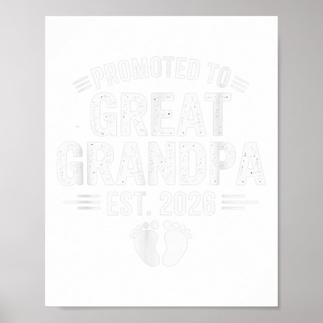 Promoted To Great Grandpa Est. 2026 Funny Soon To  Poster (Vorne)