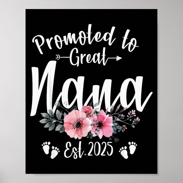 Promoted To Great Nana 2025 Soon To Be Nana Pregna Poster (Vorne)