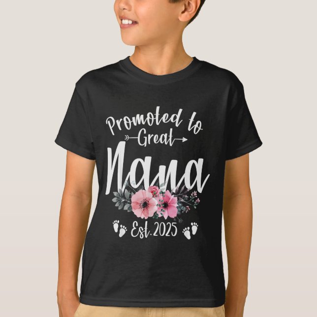Promoted To Great Nana 2025 Soon To Be Nana Pregna T-Shirt (Vorderseite)