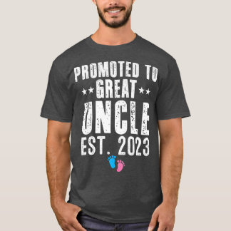 Promoted To Great Uncle 2023 Pregnancy Reveal Pink T-Shirt