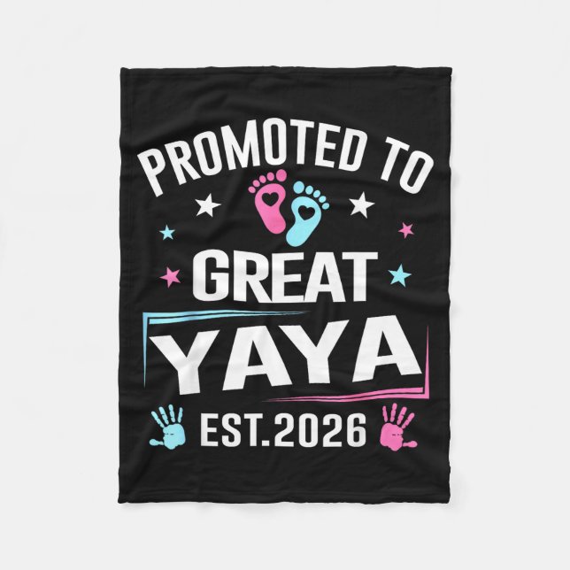 Promoted To Great Yaya Est 2026 Pregnancy Announce Fleecedecke (Vorderseite)