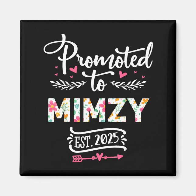 Promoted To Mimzy 2025 Cute Pregnancy Announcement Magnet (Vorne)