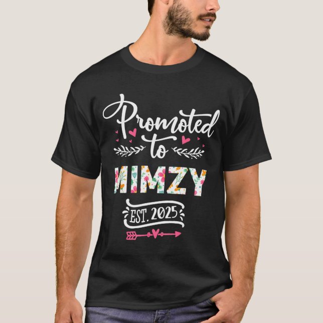 Promoted To Mimzy 2025 Cute Pregnancy Announcement T-Shirt (Vorderseite)
