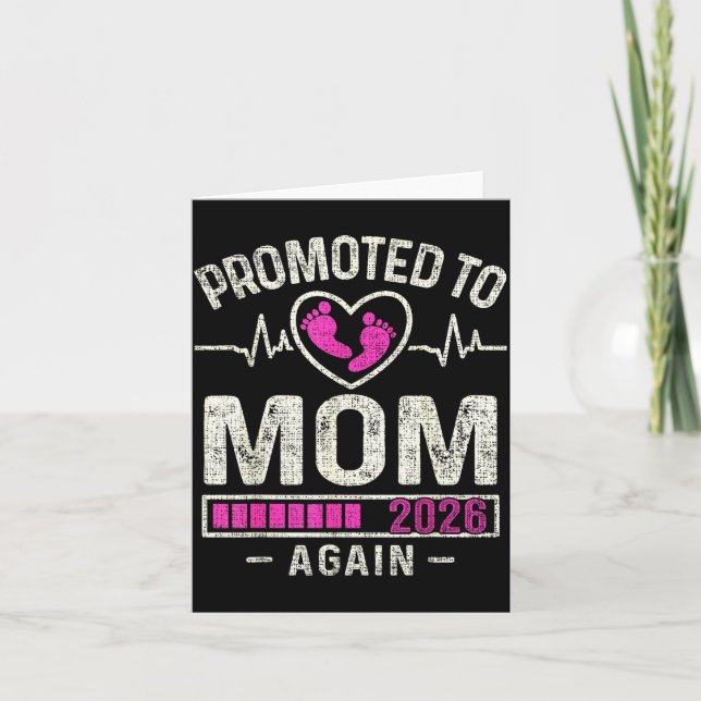 Promoted To Mom Again 2026 Expecting Baby Soon To  Karte (Vorderseite)