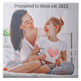 promoted to Mom est.2023 Photo art Fliese