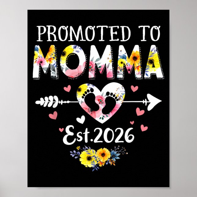Promoted To Momma 2026 First Time New Grandma Preg Poster (Vorne)