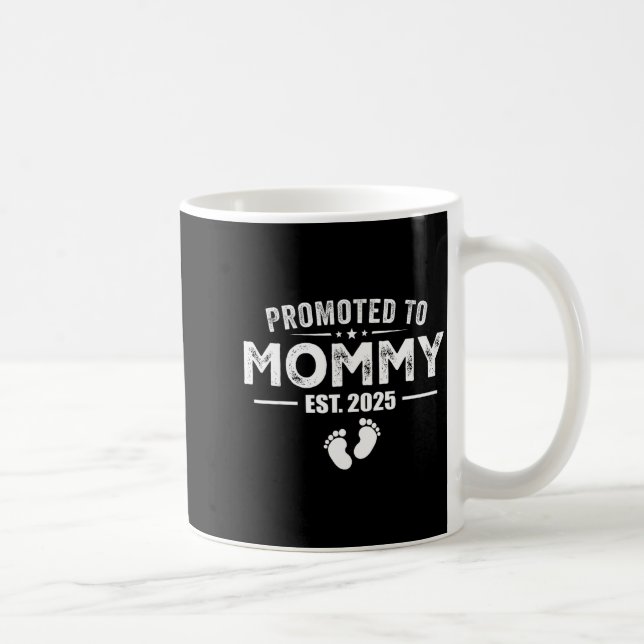 Promoted To Mommy 2025 Baby &amp; Mommy Funny For  Kaffeetasse (Rechts)