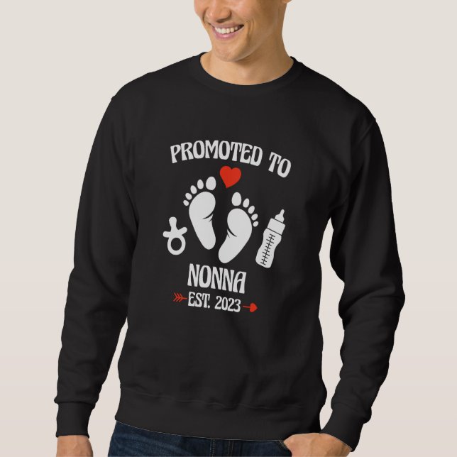 Promoted To Nonna 2023 First Time New Grandma Preg Sweatshirt (Vorderseite)