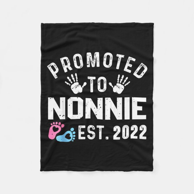 Promoted To Nonnie Est 2022 Funny New Nonnie  Fleecedecke (Vorderseite)