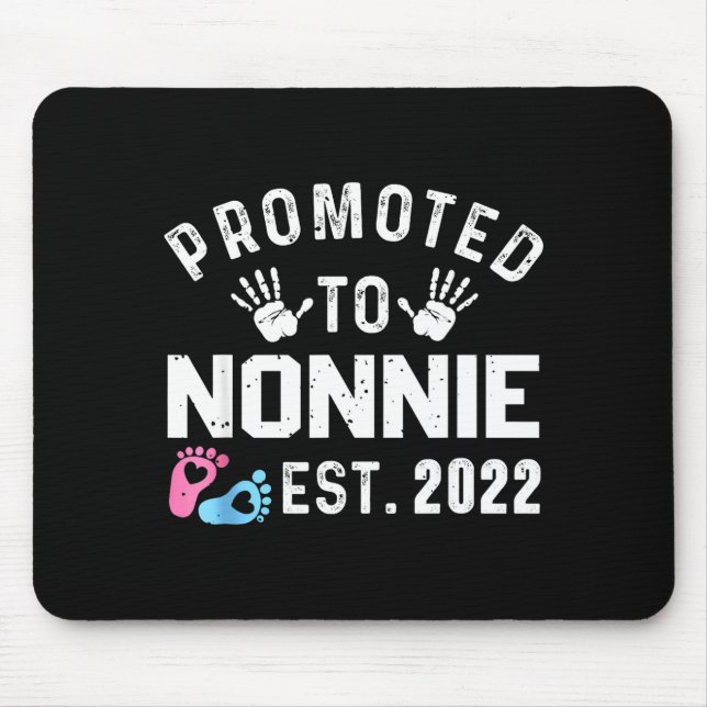 Promoted To Nonnie Est 2022 Funny New Nonnie  Mousepad (Vorne)