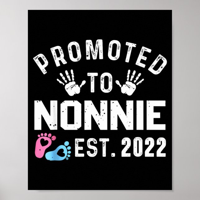 Promoted To Nonnie Est 2022 Funny New Nonnie  Poster (Vorne)