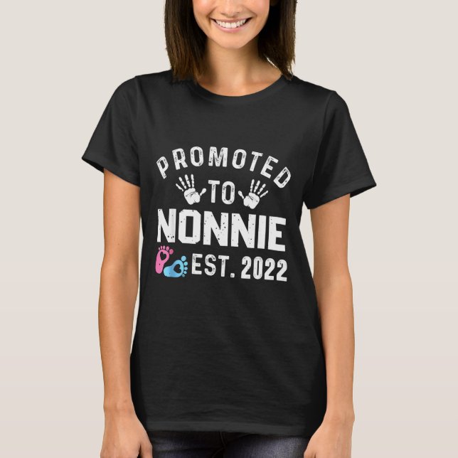 Promoted To Nonnie Est 2022 Funny New Nonnie  T-Shirt (Vorderseite)