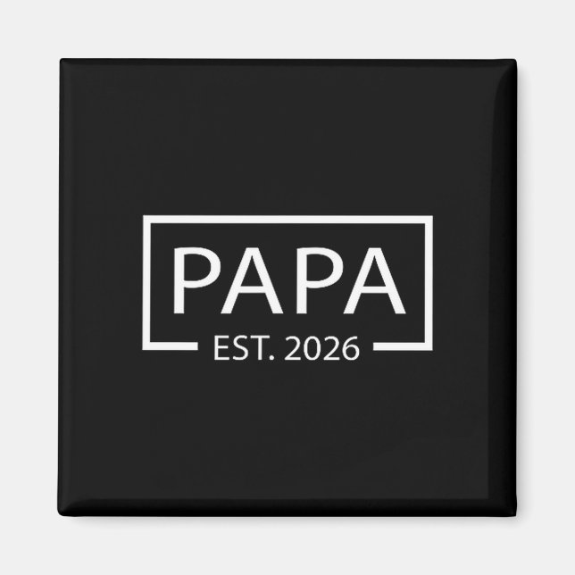 Promoted To Papa Est 2026 Baby Announcement Cket  Magnet (Vorne)