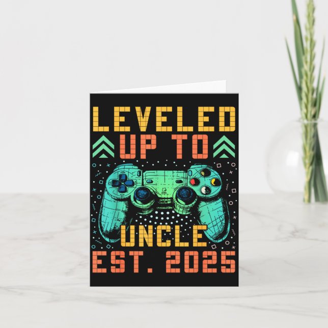 Promoted To Uncle 2025 Leveled Up To Uncle Est 202 Karte (Vorderseite)